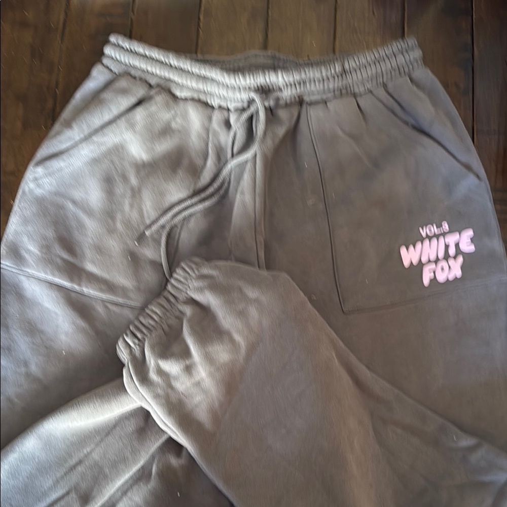 White fox Gray Sweatpants